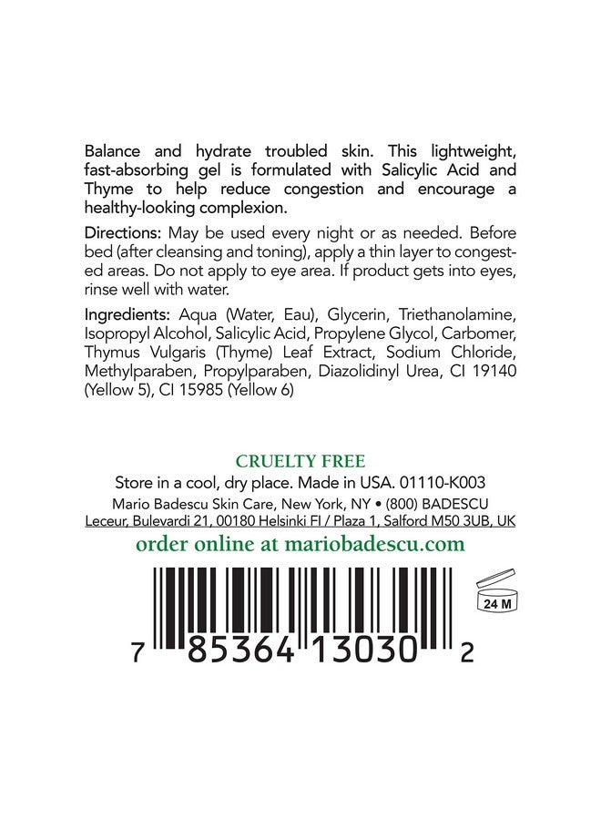 Ario Badescu Anti Acne Serum For Combination & Oily Skin ; Clarifying Gelserum That Tackles Clogged Pores ; Formulated With Salicylic Acid And Glycerin ; 1 Fl Oz