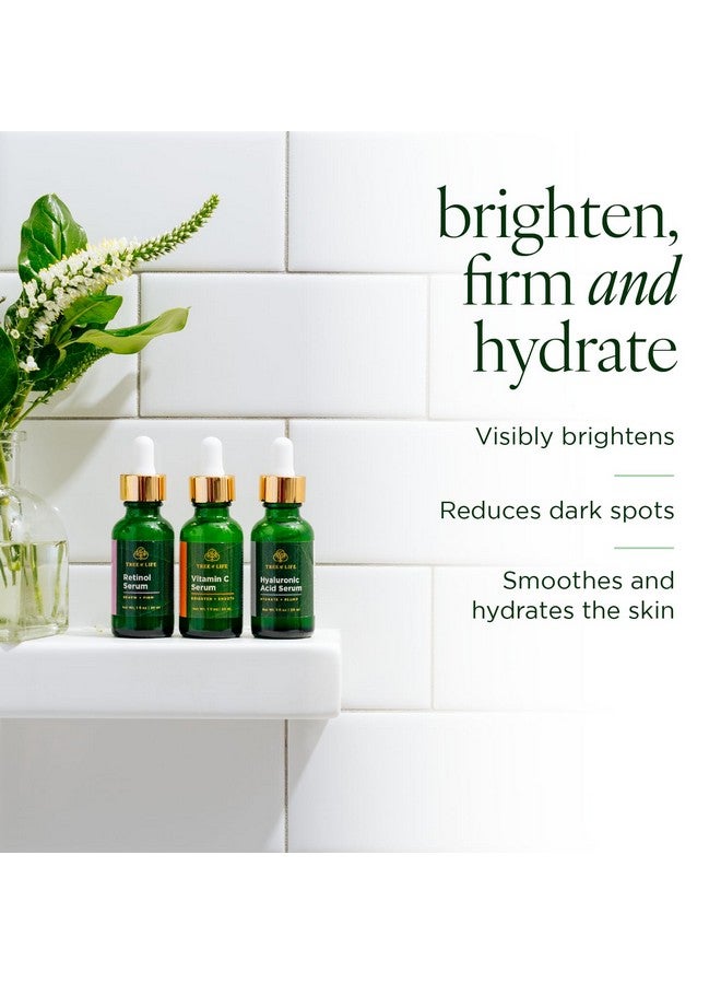 Tree Of Life Vitamin C Retinol And Hyaluronic Acid Serum Trio For Brightening Firming & Hydrating