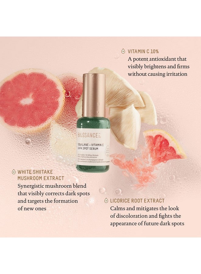 Squalane + Vitamin C Dark Spot Serum. Powerful Lightweight Serum With 10% Vitamin C To Brighten Skin Fade Dark Spots Reduce Pigmentation And Prevent Discoloration (1.01 Ounces)