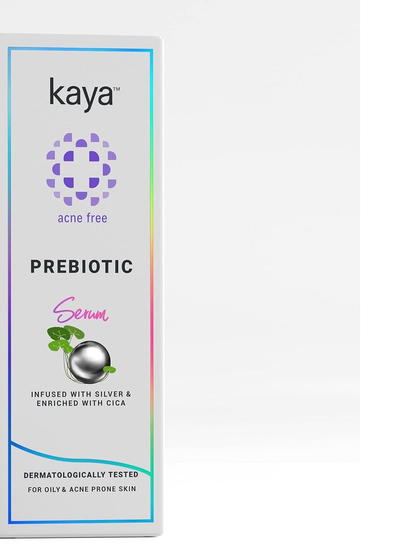 Kaya Prebiotic Face Serum 30ml Soothing Hydrating Oily Skin Lighten Acne Scars Blemishes