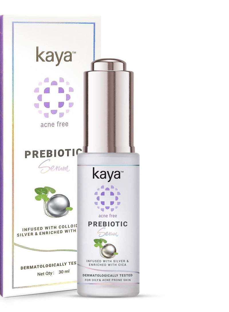 Kaya Prebiotic Face Serum 30ml Soothing Hydrating Oily Skin Lighten Acne Scars Blemishes