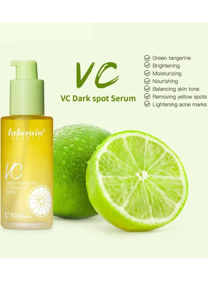 50ml Green Tangerine Vitamin C Face Serum Anti Aging Serum with Orange Extract and Niacinamide Reduce Dark Spots Acne Fine Lines and Wrinkles Hydrating Moisturizing Brightening Serum