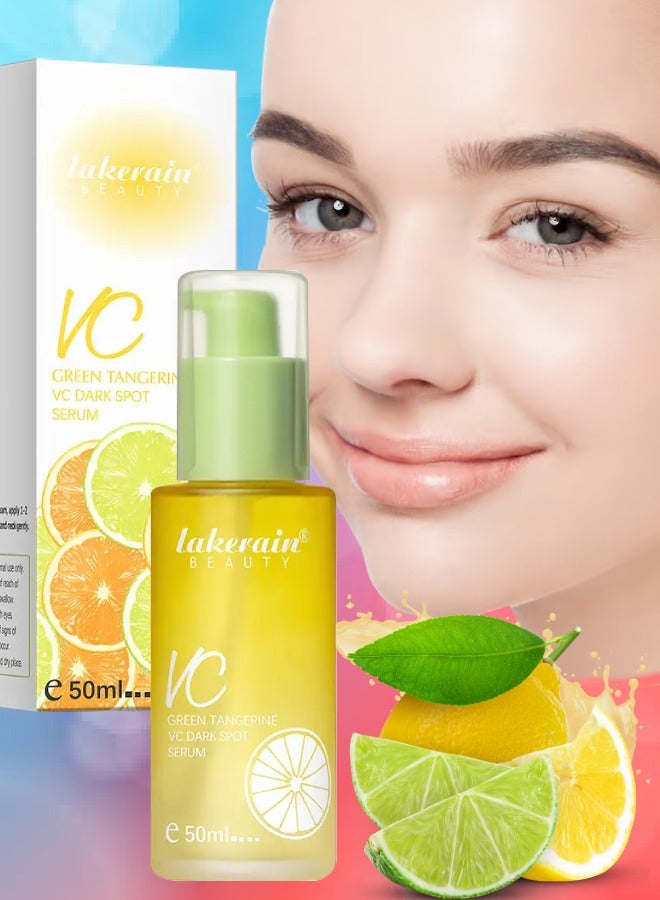 50ml Green Tangerine Vitamin C Face Serum Anti Aging Serum with Orange Extract and Niacinamide Reduce Dark Spots Acne Fine Lines and Wrinkles Hydrating Moisturizing Brightening Serum