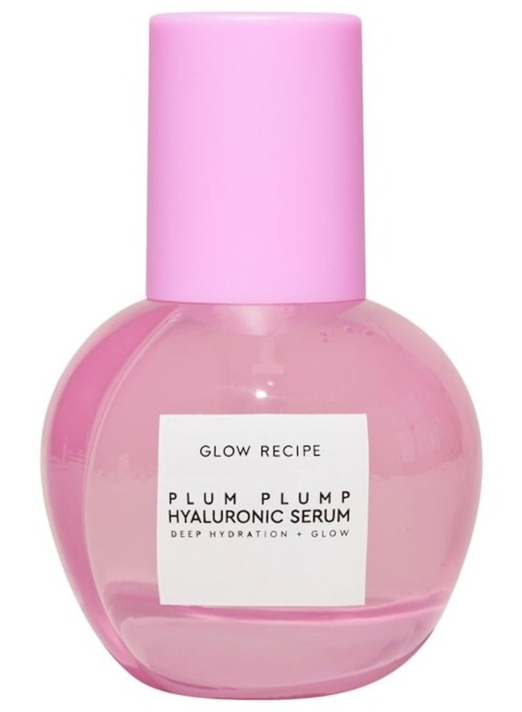 GLOW RECIPE Plum Plump Hyaluronic Acid Serum 30ml – Hydrating & Plumping Face Serum with Multi-Weight Hyaluronic Acids, Antioxidant-Rich Plum Extracts, and Vegan Collagen for Smooth, Radiant Skin