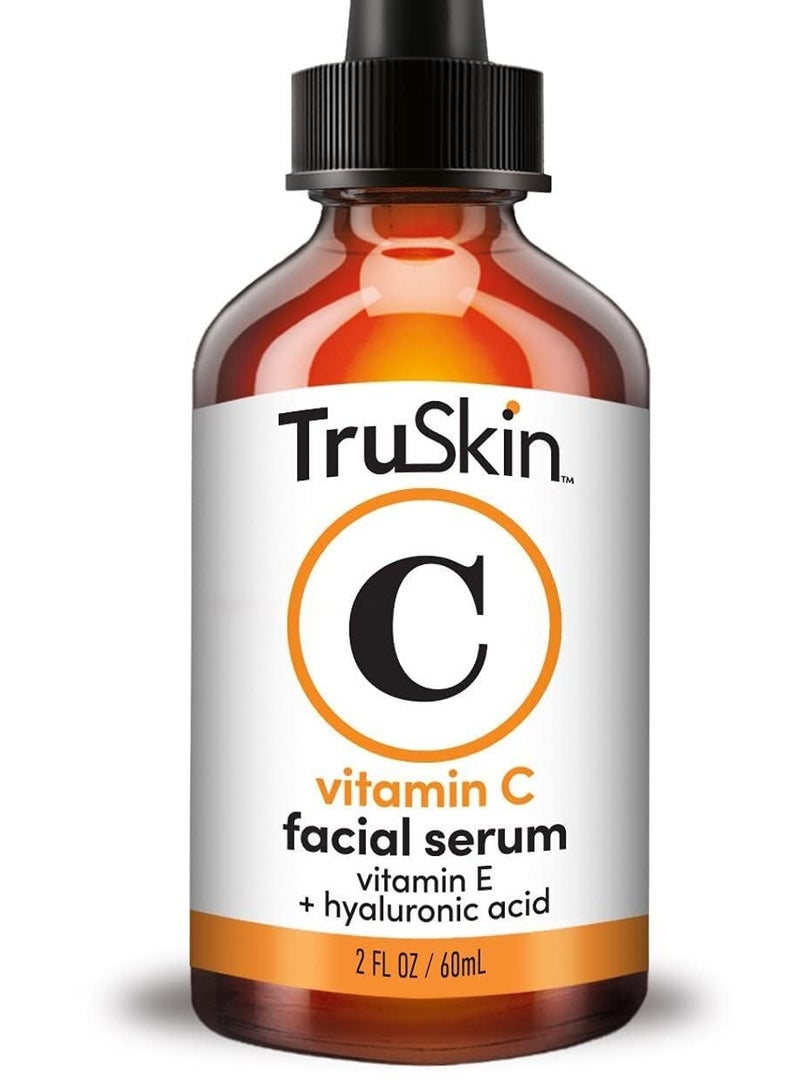 TruSkin Vitamin C Serum – Anti Aging Facial Serum with Vitamin C, Hyaluronic Acid, Vitamin E & More – Brightening Serum for Dark Spots, Even Skin Tone, Eye Area, Fine Lines & Wrinkles, 2 Fl Oz