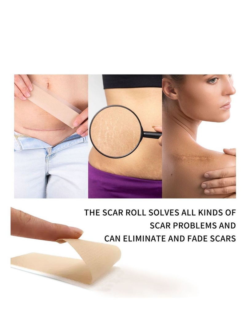 Medical Silicone Scar Sheets Roll 3m - Silicone Gel Sheets for Scar Removal, Silicone Sheets For Removing Scars Painlessly, Reusable Scar Gel Treatment,Cut Custom Size Strips