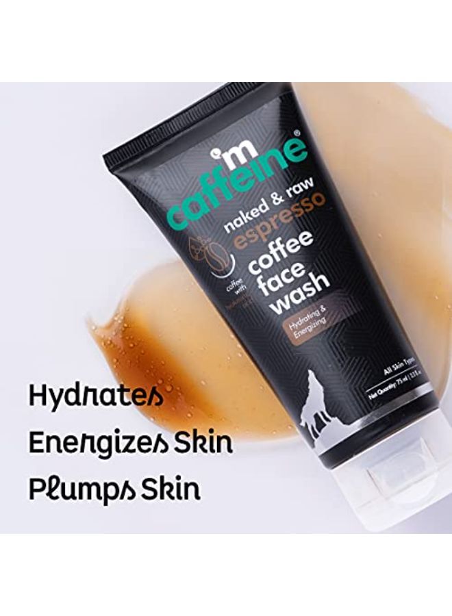 Exfoliating Face Wash & Face Scrub Combo | Espresso Coffee Facial Kit Pack Of 2 (150Ml) | Energizes Skin And Removes Blackheads And Whiteheads