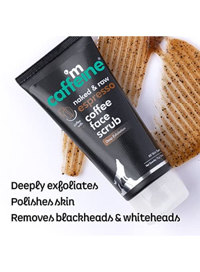 Exfoliating Face Wash & Face Scrub Combo | Espresso Coffee Facial Kit Pack Of 2 (150Ml) | Energizes Skin And Removes Blackheads And Whiteheads