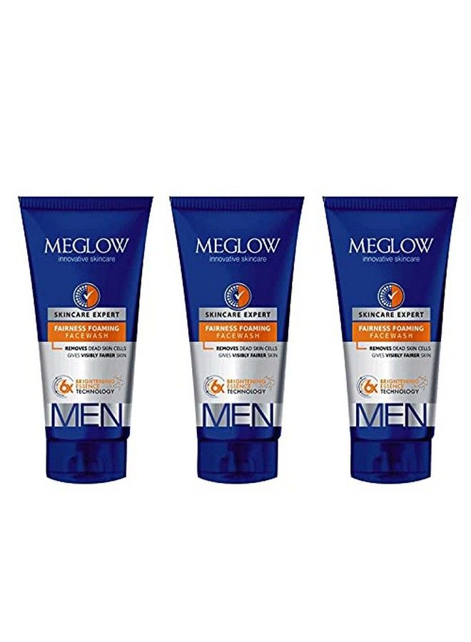 Men Fairness Foaming Facewash For Brighter Skin 70G Each (Pack Of 3)