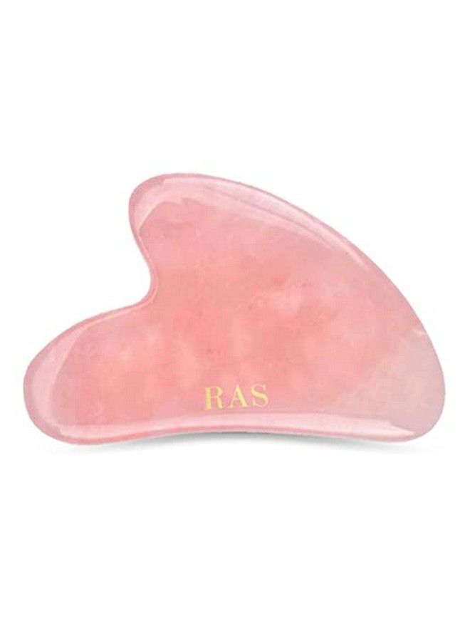 Rose Quartz Gua Sha; Made With 100% Authentic Rose Quartz Crystal; Lifts & Contours Improves Skin Elasticity Reduce Fine Lines & Wrinkles; Pack Of 1