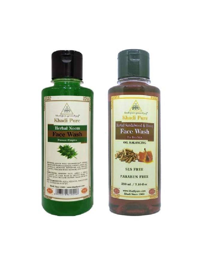 Neem & Sandalwood Honey SLS Face Wash 210 ml (Pack of 2)