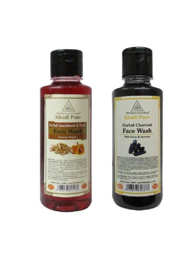 Charcoal & Sandalwood Honey Face Wash 210 ml (Pack of 2)