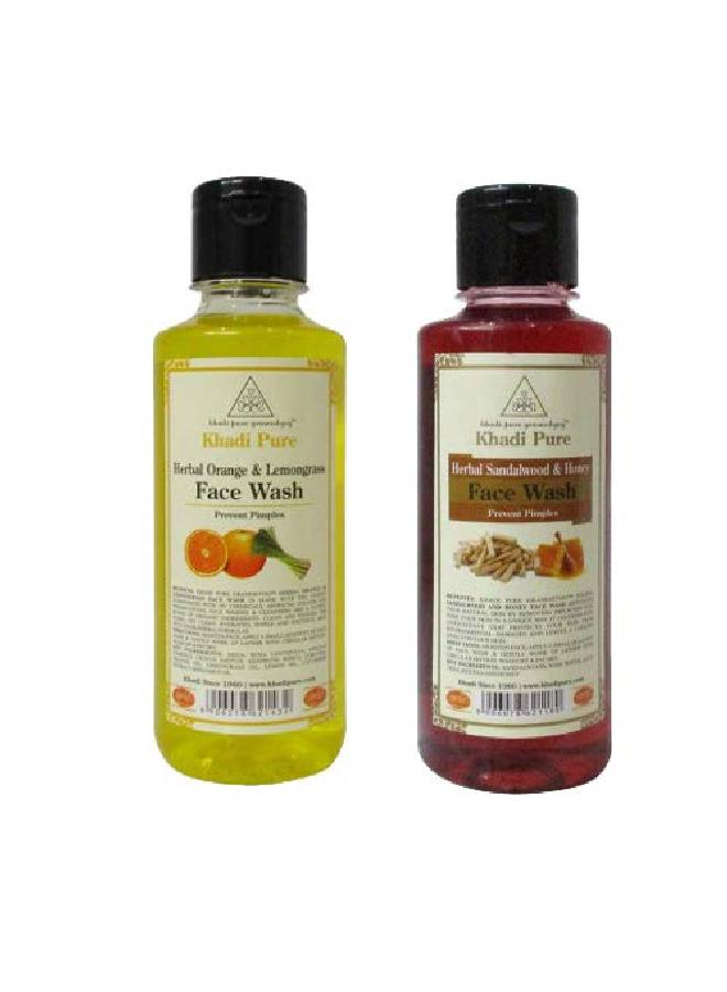 Orange Lemongrass & Sandalwood Honey Face Wash 210 ml (Pack of 2)