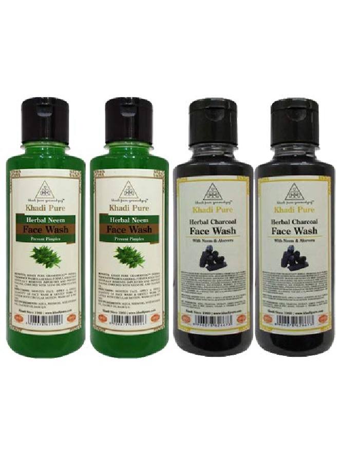 Charcoal & Neem Face Wash 210 ml (Pack of 4)