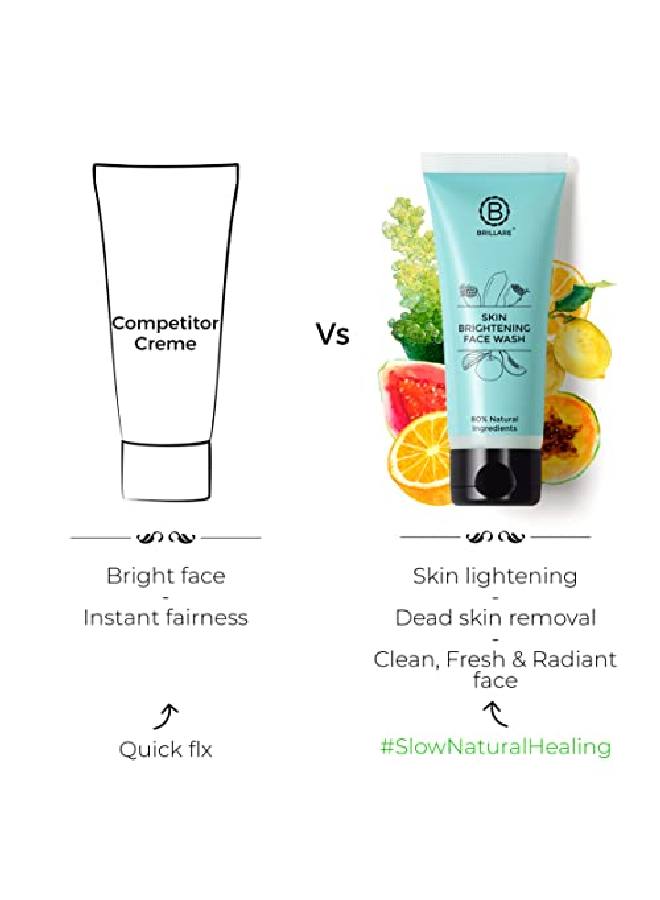 Skin Brightening;Lightening Face Wash Enriched With Lime Cavier Papaya & Multifruit Extract For Pigmented Tanned Skin & Dark Spots 100 ml