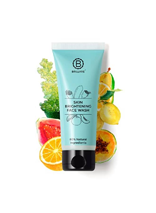 Skin Brightening;Lightening Face Wash Enriched With Lime Cavier Papaya & Multifruit Extract For Pigmented Tanned Skin & Dark Spots 100 ml