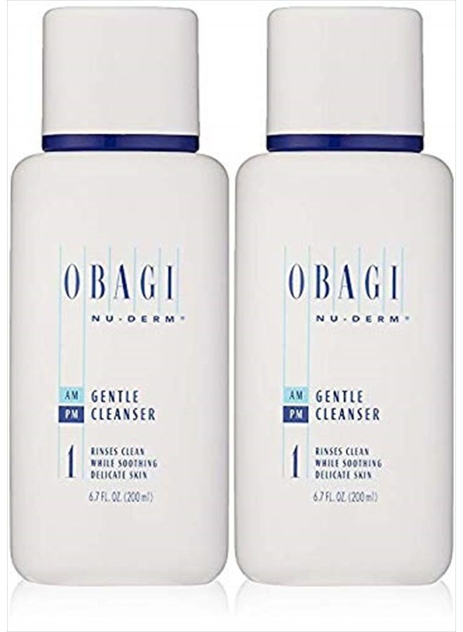 Obagi Nu-Derm Gentle Cleanser, 6.7 Fl Oz Pack of 2