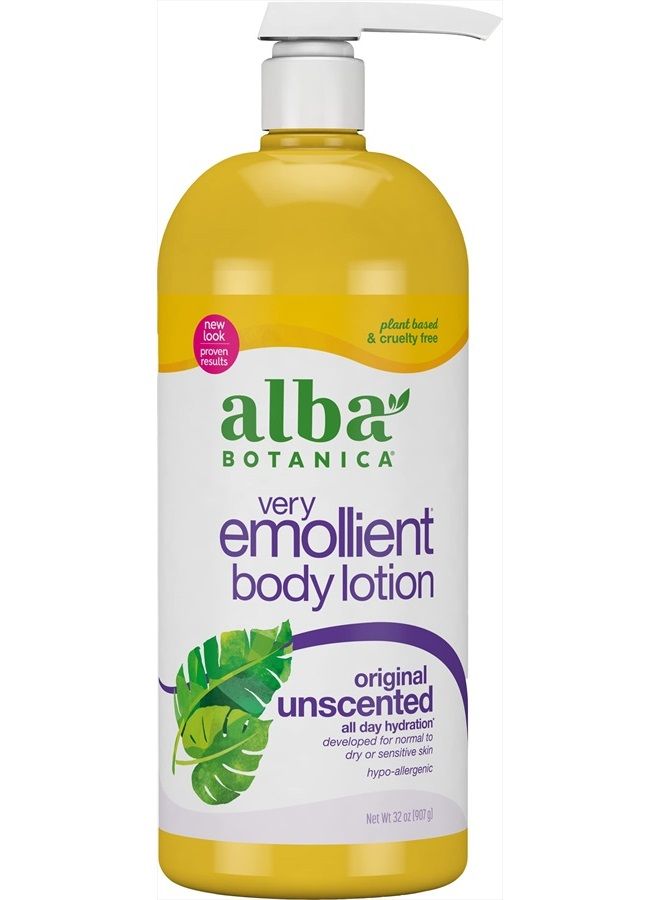 Very Emollient Body Lotion, Unscented Original, 32 Oz