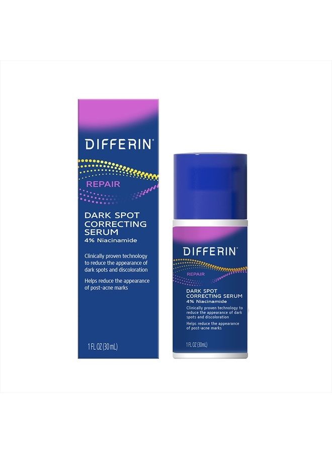 Dark Spot Correcting Face Serum, Dark Spot Correcting Serum by the makers of Differin Gel, Gentle Skin Care for Acne Prone Sensitive Skin, 1 oz (Packaging May Vary)