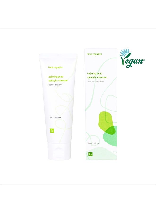 Calming Acne Salicylic Cleanser 100mL | Vegan Certified | Acne Care | Low pH | Calming & Clarifying | Korean Skincare