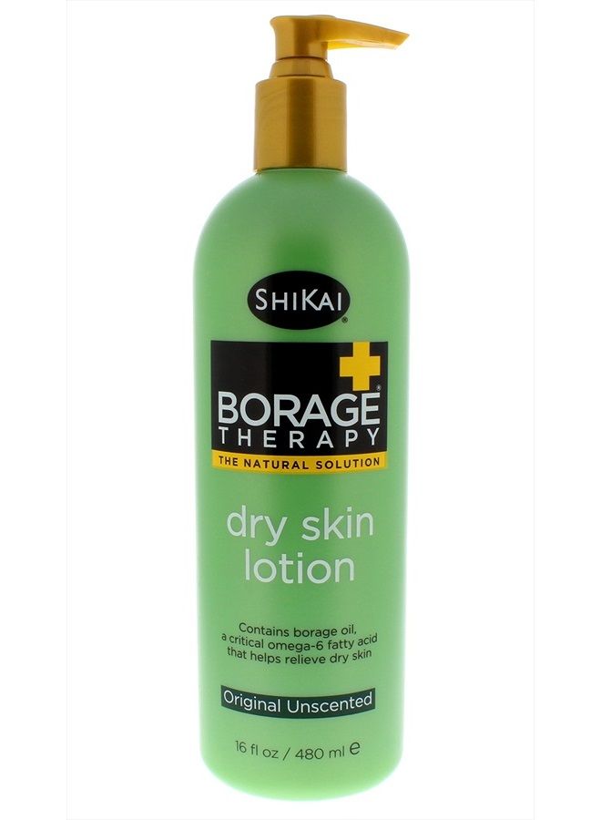 Borage Therapy Dry Skin Lotion, Plant-Based Soothing & Moisturizing Relief For Dry, Irritated & Itchy Skin, Non-Greasy, Sensitive Skin Friendly (Original Unscented, 16 Ounces)