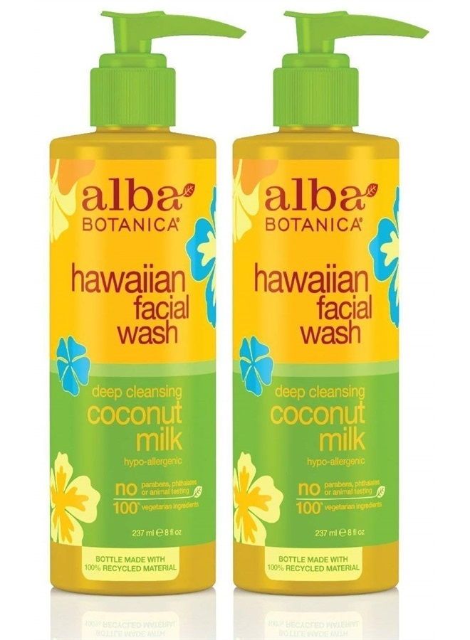 Coconut Milk Facial Wash 8 Oz (Pack of 2)