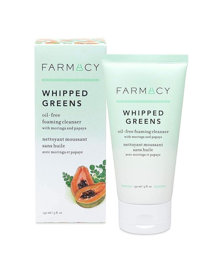 Whipped Greens Face Wash - Oil Free Foaming Facial Cleanser for Combination and Oily Skin (5.0 Fl Oz)