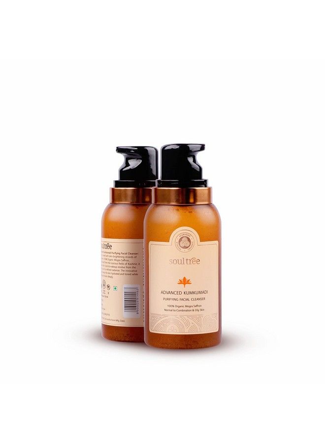 Advanced Kumkumadi Purifying Facial Cleanser (Face Wash); 100% Organic Mogra Saffron; Normal To Combination & Oily Skin 120Ml