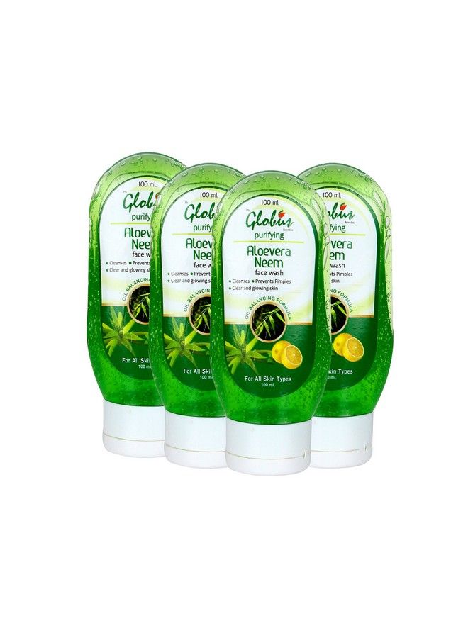 Globus Aloe Vera Neem Tulsi Face Wash 100 Ml (Pack Of 4)