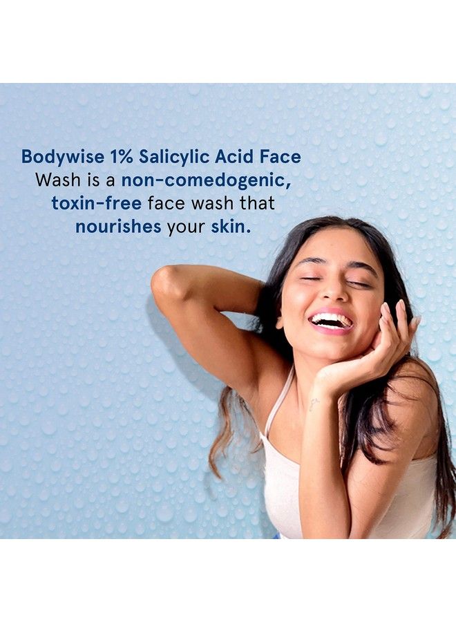 1% Salicylic Acid Oil Control Face Wash For Acne & Pimples Acid Reduces Excess Oil Exfoliates Paraben & Soap Free 120Ml