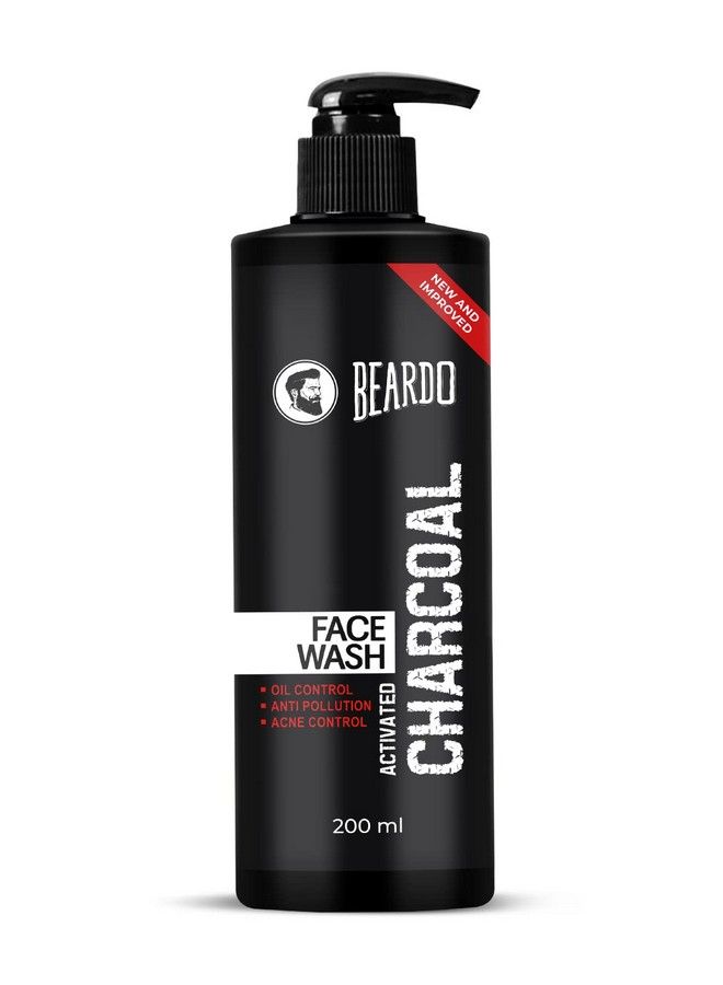 Activated Charcoal Antipollution Face Wash For Deep Pore Cleaning 200Ml; Removes Dirt & Impurities; Acne Control; Oil Control; For Men