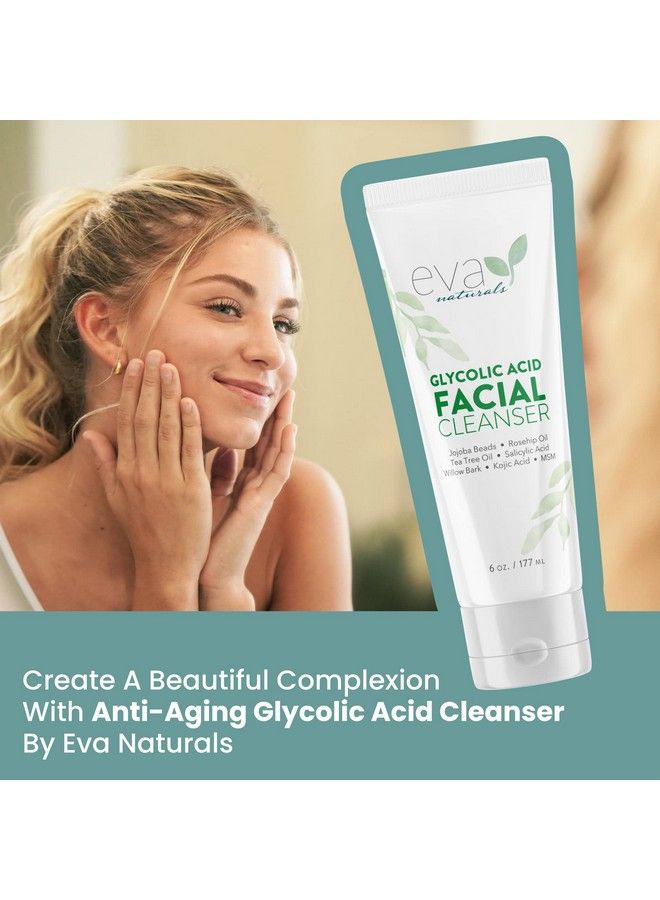 Glycolic Acid Face Wash Glycolic Acid Cleanser For Face Glycolic Acid Wash Glycolic Face Wash Glycolic Cleanser For Face For Wrinkles & Fine Lines Hyperpigmentation Blackheads & Acne (6 Fl Oz)