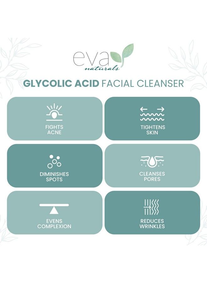 Glycolic Acid Face Wash Glycolic Acid Cleanser For Face Glycolic Acid Wash Glycolic Face Wash Glycolic Cleanser For Face For Wrinkles & Fine Lines Hyperpigmentation Blackheads & Acne (6 Fl Oz)