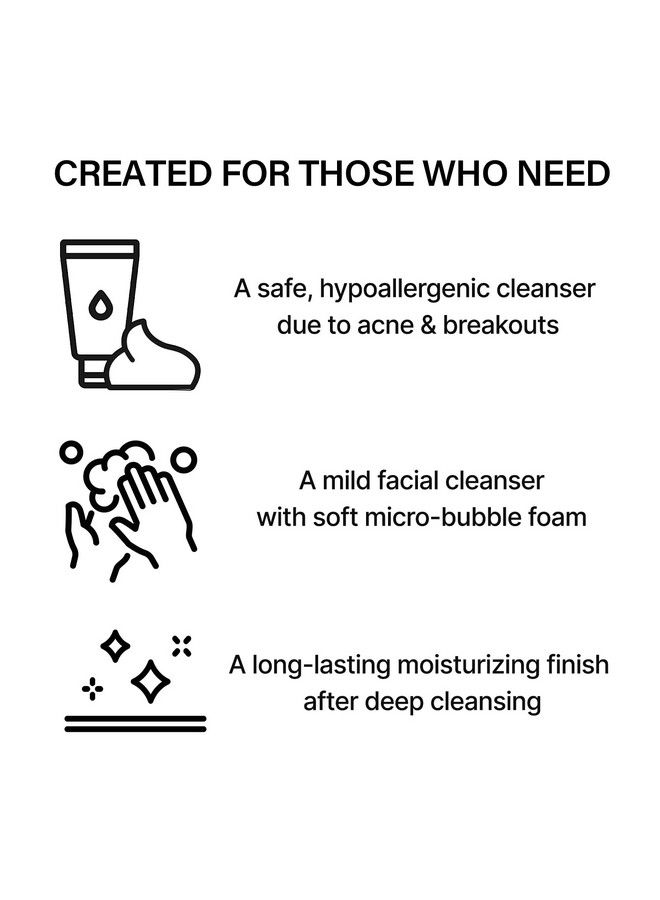 Noni Acne Bubble Cleanser 155Ml Subacidic Microbubble Foam Cleanser Bha Aczero Calming Soothing