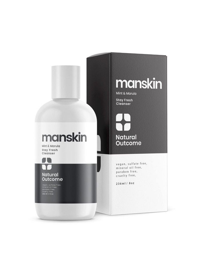 Man Skin Face Wash Cleanser Skin Care Mint & Marula Refreshing Facial Cleansing Gel For Men Sulfate Free 8 Oz