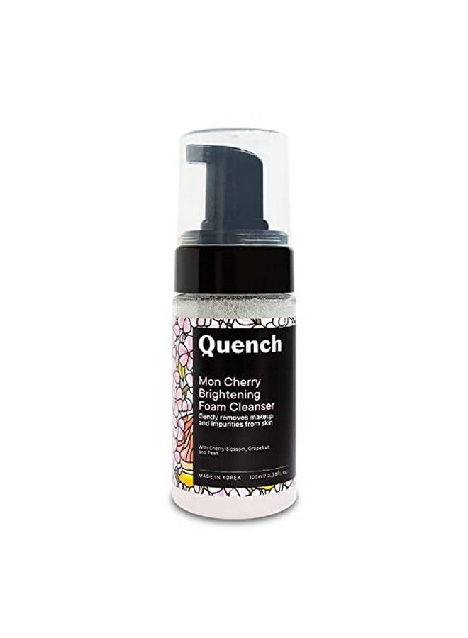 Mon Cherry Brightening Foam Cleanser ; Made In Korea ; 2In1 Face Wash And Oil Based Cleanser ; With Cherry Blossom Grapefruit Pearl Babassu Seed Oil And Citric Acid (100Ml)