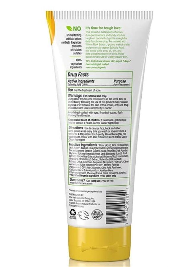 Alba botanica natural acne dote face & body scrub maximum strength 8 oz (pack of 2)