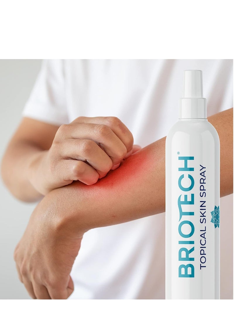 Briotech hypochlorous acid spray topical skin face & body mist support irritations soothe redness dry skin & scalp athletic itch packaging may vary 4 fl oz / 120 ml