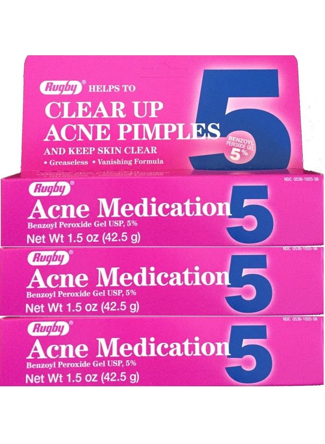 Benzoyl Peroxide 5 % Generic For Oxy Balance Acne Medication Gel 1.5 Oz 3 Pack