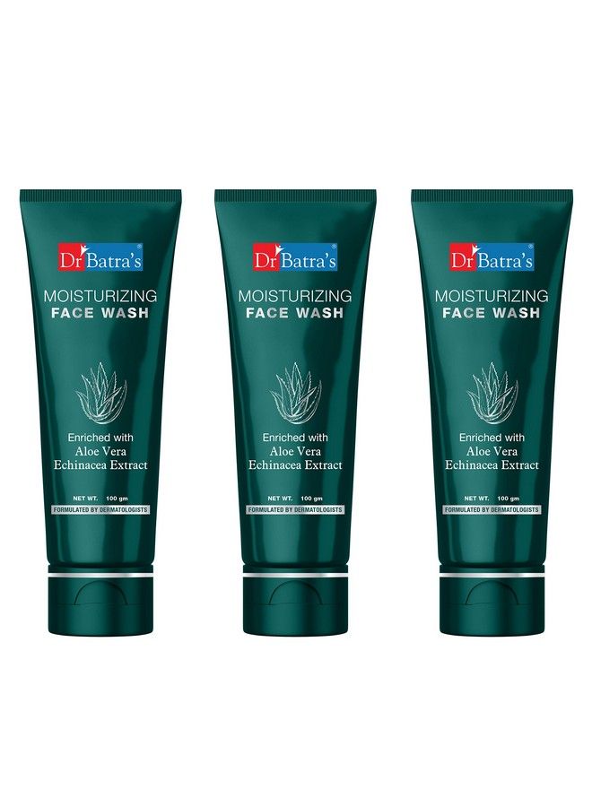 Moisturizing Face Wash Enriched With Aloe Vera & Echinacea Face Wash For Balanced Moisture Level Shield Against Dry Skin Prevents From Skin Problems 100 Gm (Pack Of 3)