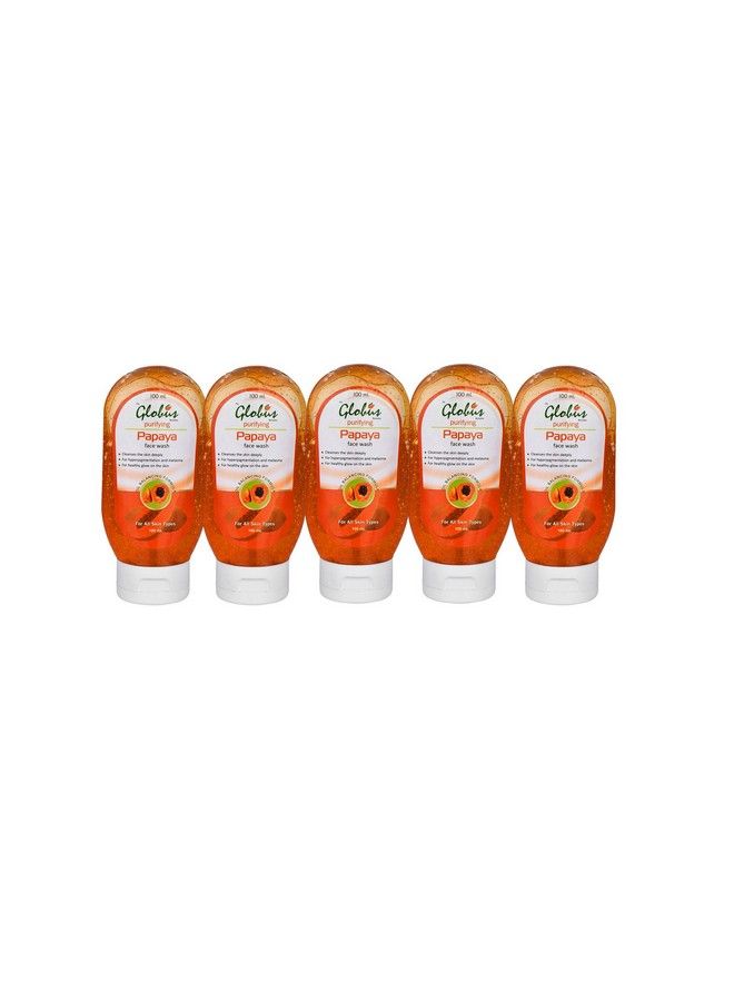 Globus Papaya Purifying Face Wash 100 Ml (Pack Of 5)