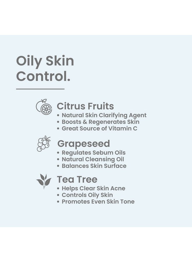 Atural Outcome Oily Skin Cleanser ; Oil Control Daily Face Wash ; Pore Hydrating Nongreasy Cleansing Gel With Purifying Citrus Extracts For Oily Skin Types ; Sulfate & Cruelty Free ; 8 Oz