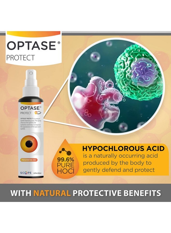 Ptase Protect Eyelid Cleansing Spray Hypochlorous Acid Spray For Daily Protection Eye Lid Cleaning Spray For Dry Eye Blepharitis And Stye Treatment Hypochlorous Acid Eyelid Cleanser 100 Ml