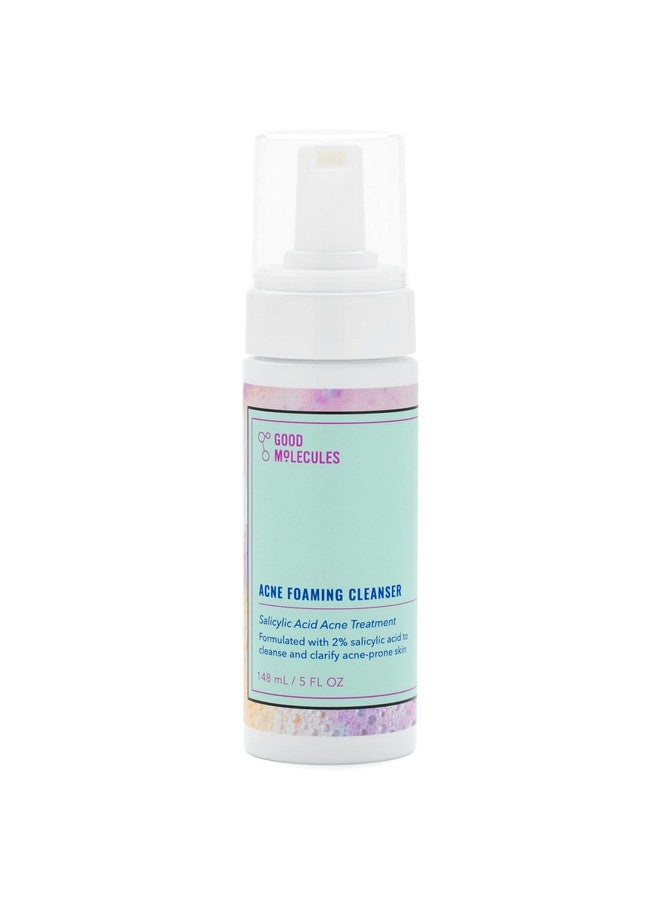 Ood Molecules Acne Foaming Cleanser 148Ml/5Oz Foam Face Wash With Salicylic Acid Bha To Fight Breakouts And Blemishes Clarifying Exfoliating Skin Care For Face With Aloe And Witch Hazel