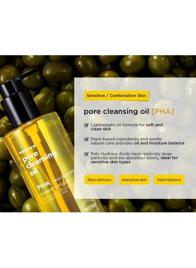 Pore Cleansing Oil Gentle Blackhead Cleanser And Makeup Remover For Sensitive Skin [Pha] (10.14 Oz)