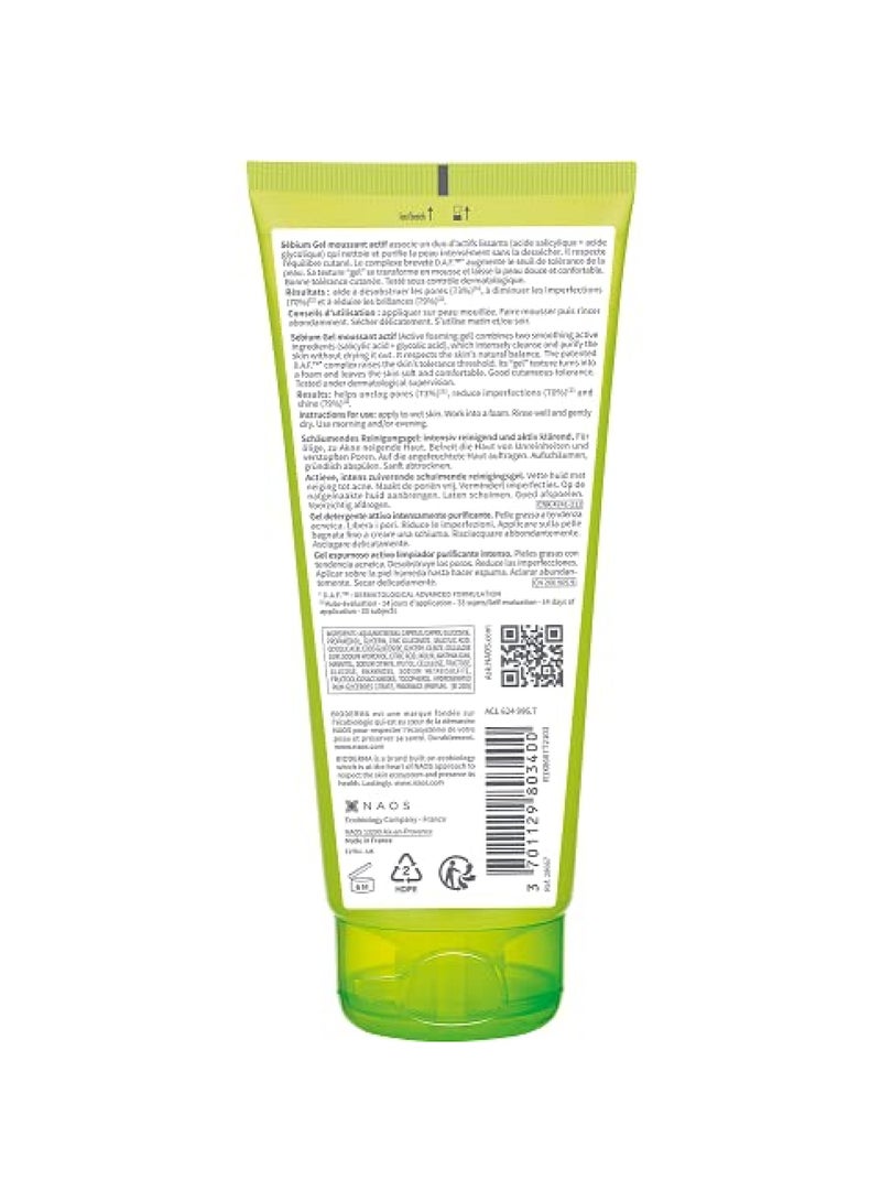 Sebium Gel Moussant Actif Intense Purifying Foaming Gel Oily To Acne-Prone Skin 200ml