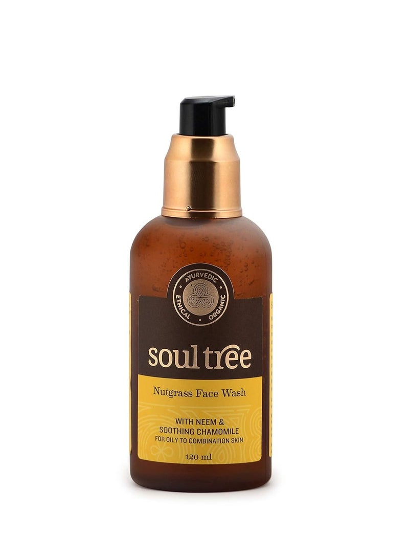 SoulTree Nutgrass Face Wash With Neem Chamomile For Oily To Combination Skin 120ml