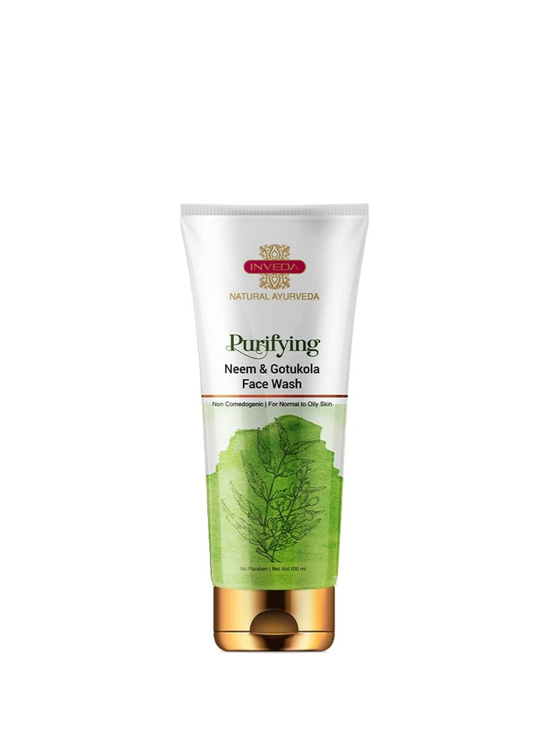 Inveda Purifying Neem Gotukola Face Wash for Removing Pimples Scar and Blemishes 100ml