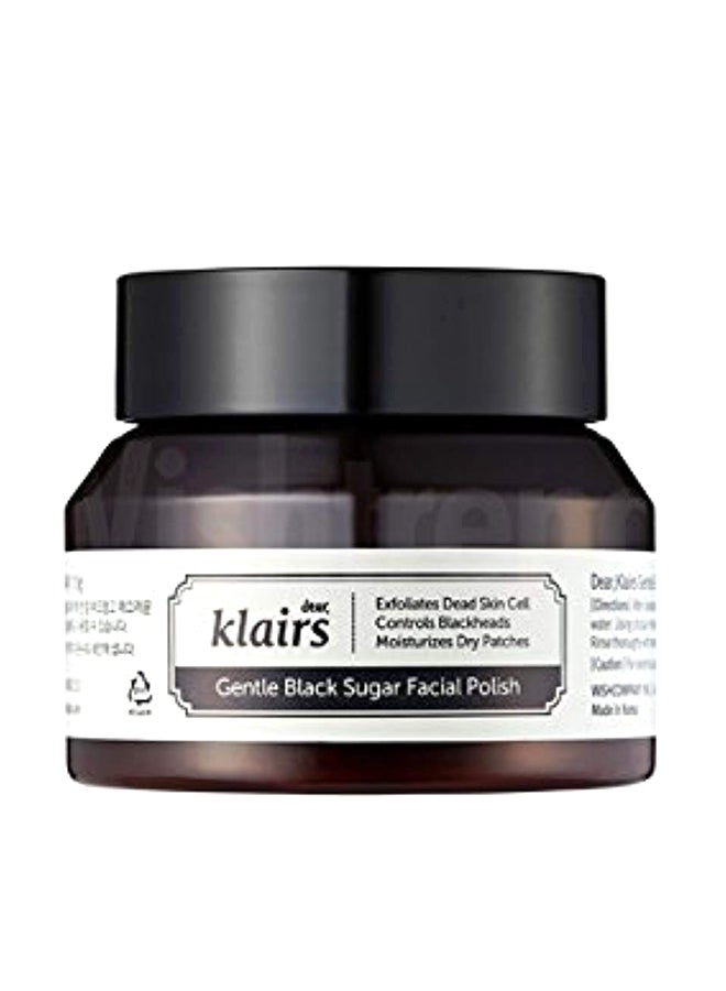 [KLAIRS] Gentle Black Sugar Facial Polish, exfoliate, scrub, blackhead remover, 110g