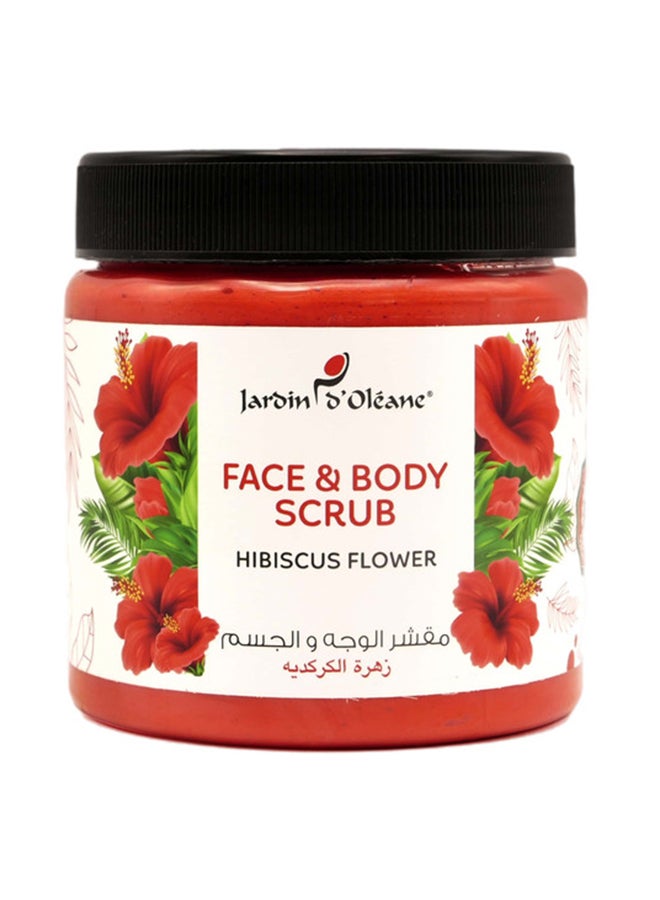 Face And Body Scrub With Hibiscus Flower Red 500grams